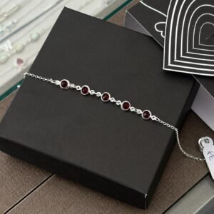 Pulseira pedras vermelhas